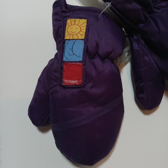 Hot Paws Purple Mittens Infants Baby One Size Gloves Nylon Winter Snow New Tags - Picture 4 of 8